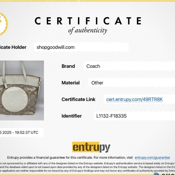 Authentic 2011 Coach Laura Signature Jacquard Tote Bag - White and Tan - Picture 2 of 10